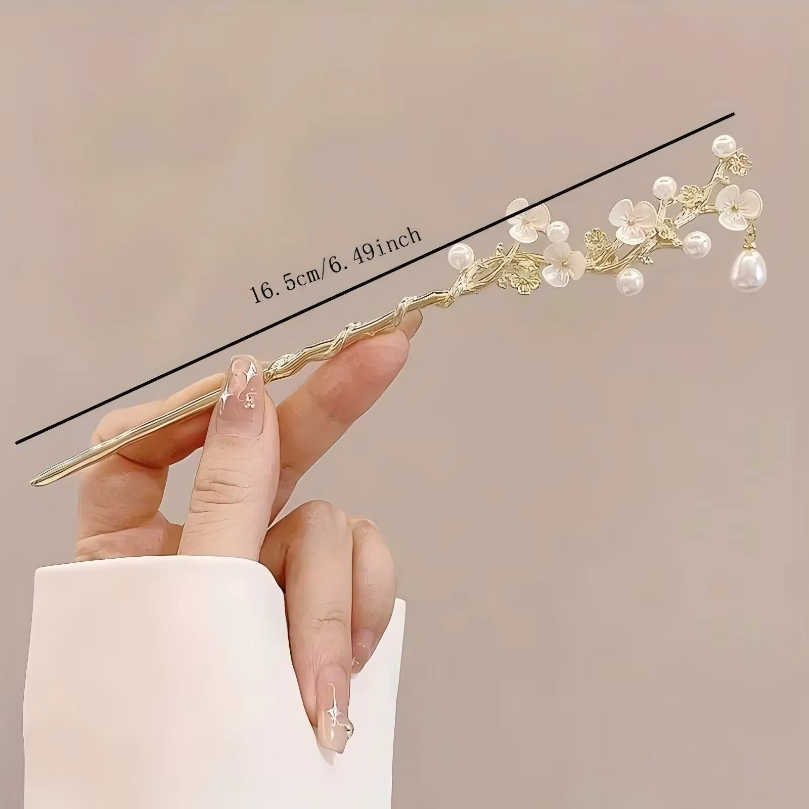 Elegant Chinese Tassel Hair Sticks – Set of 6 Floral Hairpins